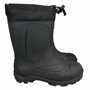 Kamik Kids Sz 3Winter Snow Boots Black Waterproof Rubber Canada Removable Liner